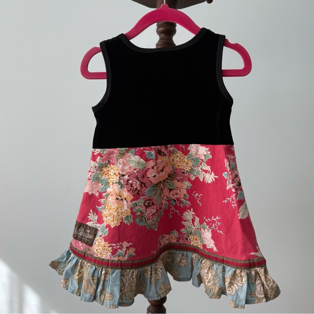 🌸 Matilda Jane Floral Velvet Bodice Dress – Girls 18M – Cottagecore Twirl Style